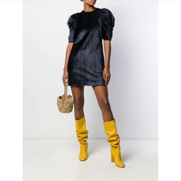 Ulla Johnson Navy Corduroy Callahan Dress 6 - Picture 3 of 6